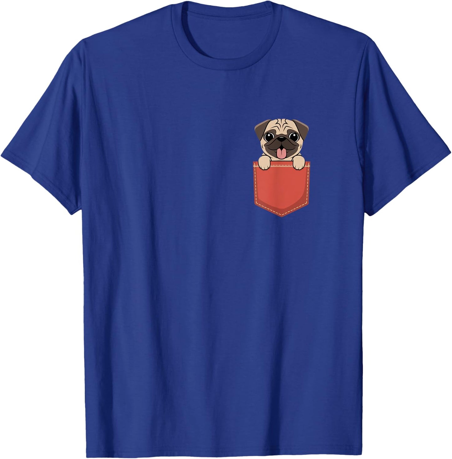 Pugs In Pocket Dog Owner Cute Puppy Lover T-Shirt - T-Shirt | Royal