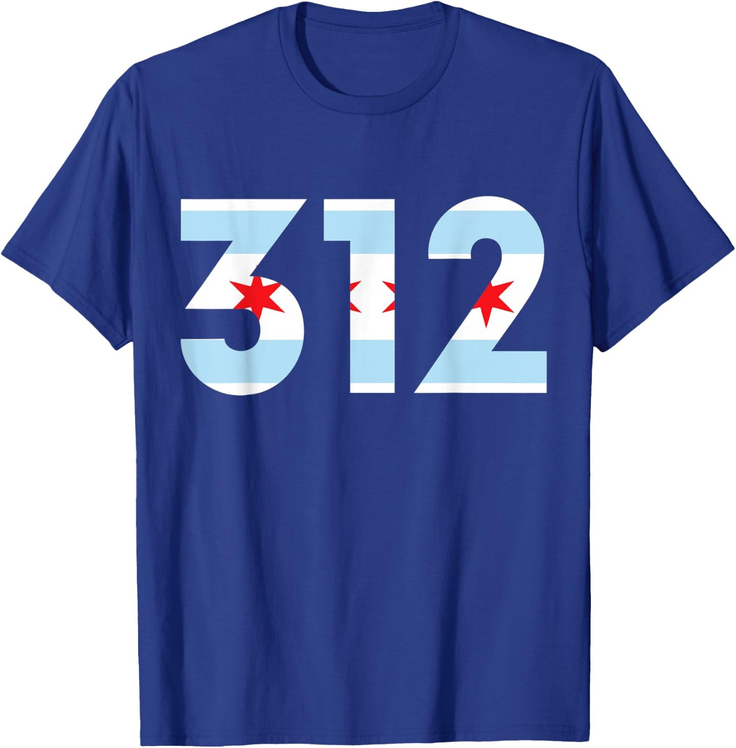 Code Zone 312 Drapeau de Chicago T-Shirt - T-Shirt | Royal