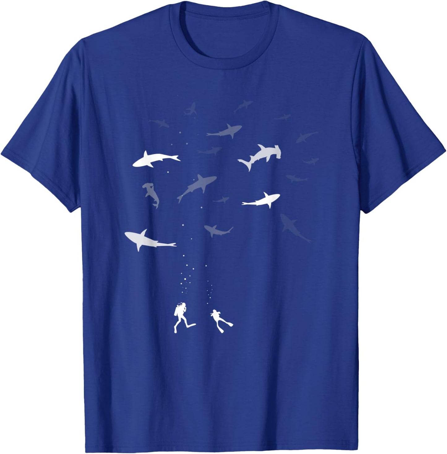 Divers Diving Shark Caribbean Sea Divemaster T-Shirt - T-Shirt | Royal