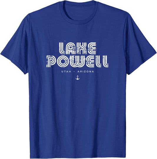 Lake Powell 70s 80s Retro Type Graphic T-Shirt - T-Shirt | Royal