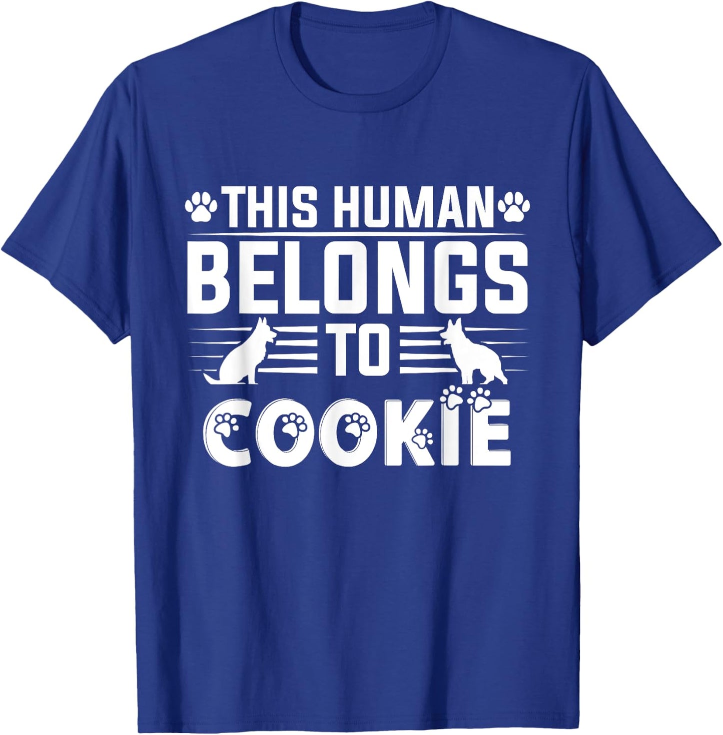 Dog Name Cookie Gift Belongs To Pet Dog Cookie Women Girls Kids T-Shirt - T-Shirt | Royal