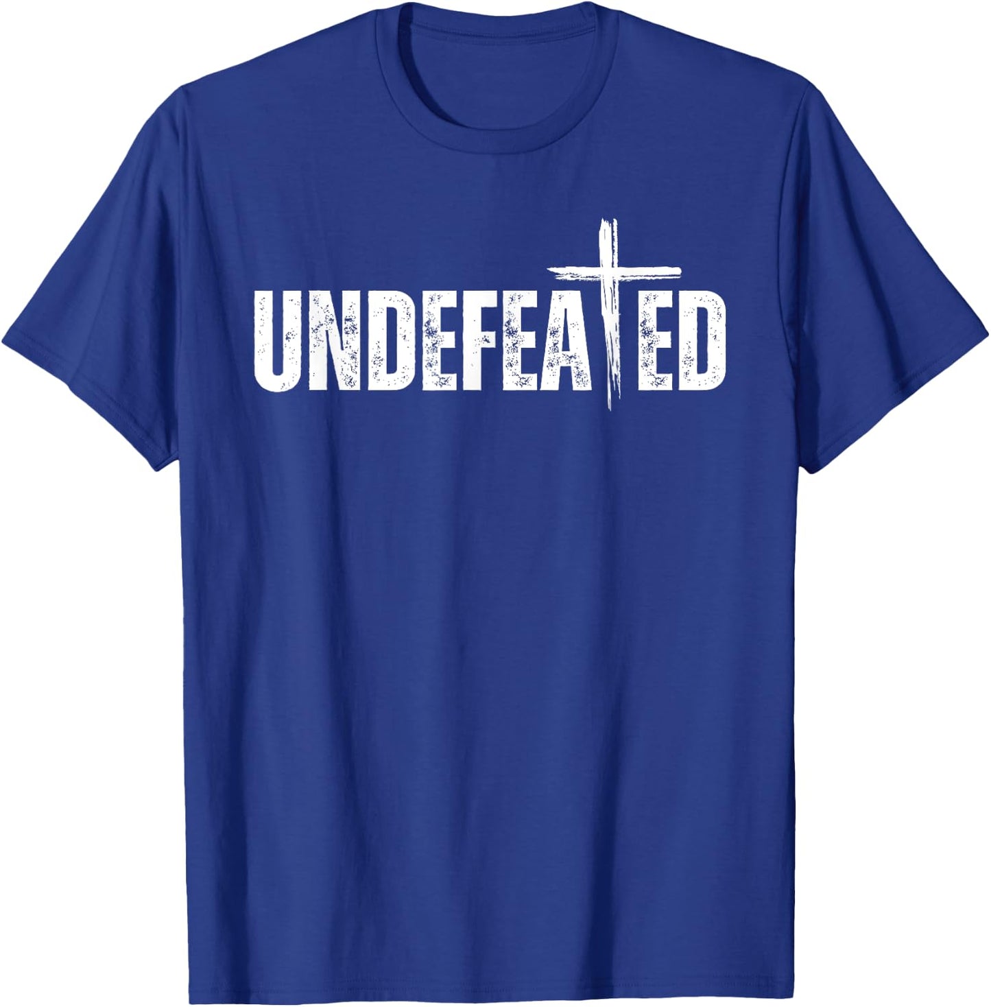 Undefeated Cross Christian Evangelical Jesus He Is Risen T-Shirt - T-Shirt | Royal