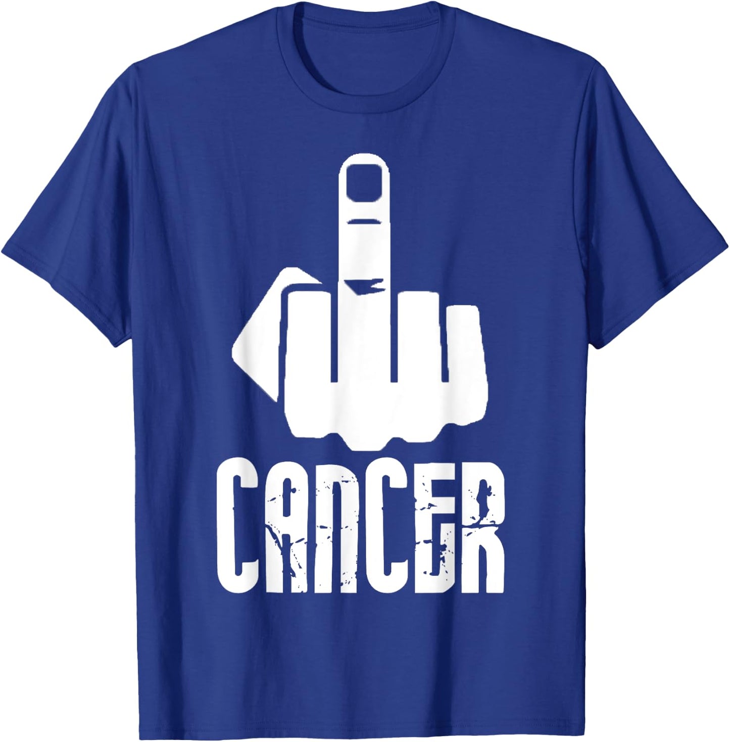 Fuck Cancer Middle Finger T-Shirt - T-Shirt | Royal