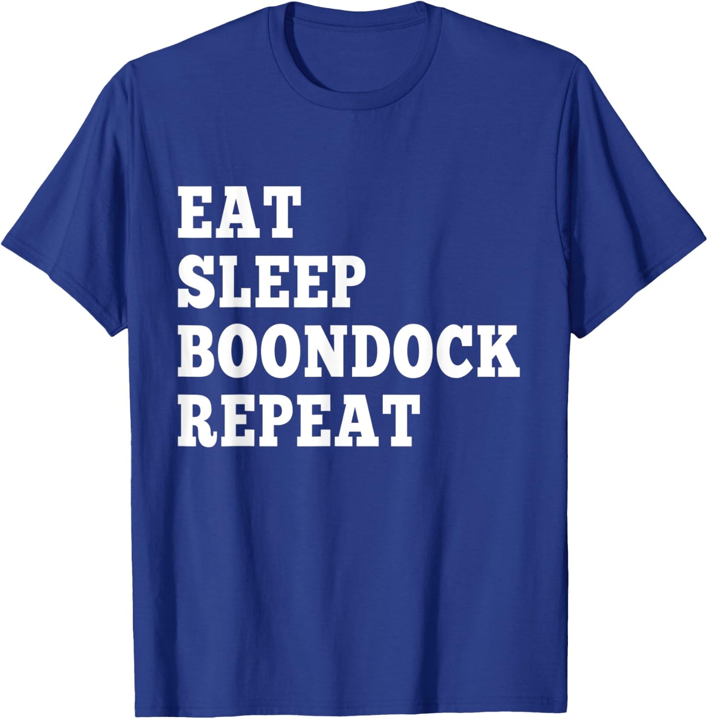 Eat Sleep Boondock Repeat couples boondocking camping T-Shirt - T-Shirt | Royal