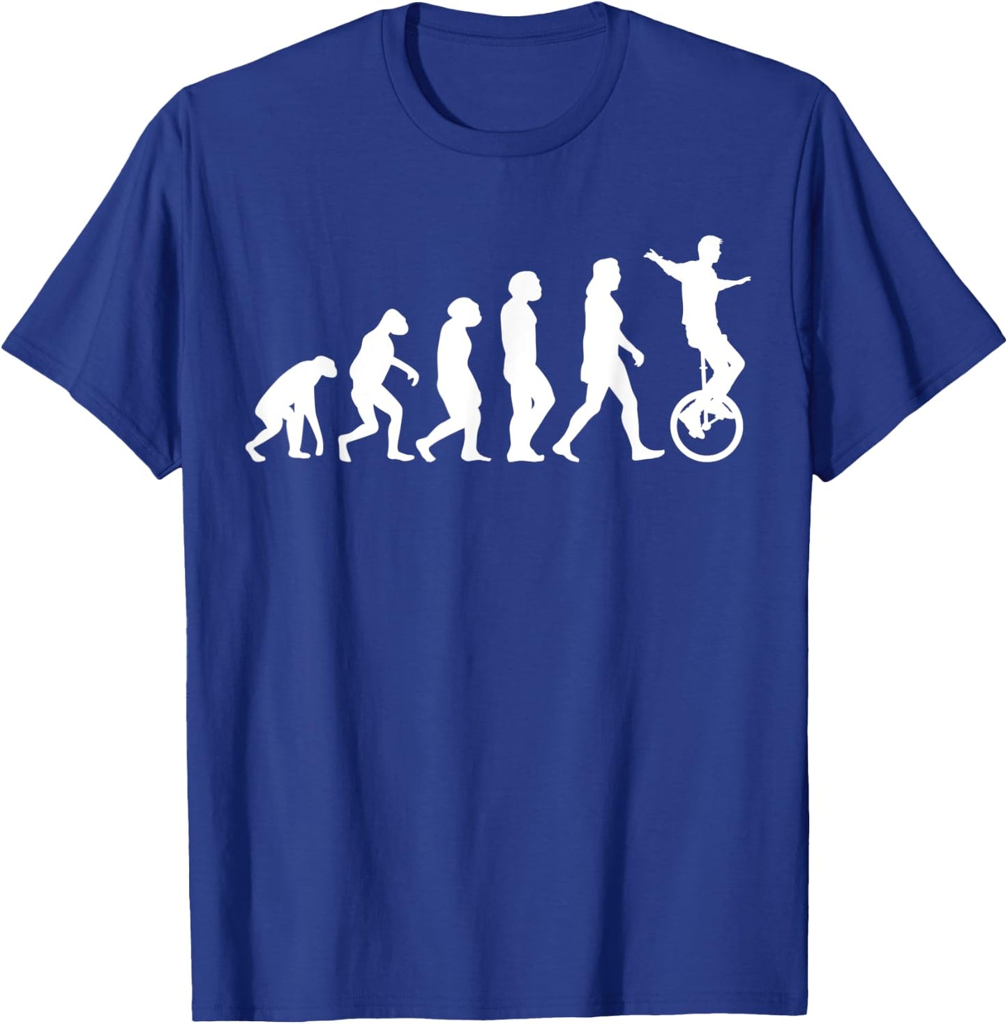 Einrad Evolution | Lustiges Einrad Einrad Einrad T-Shirt - T-Shirt | Royal