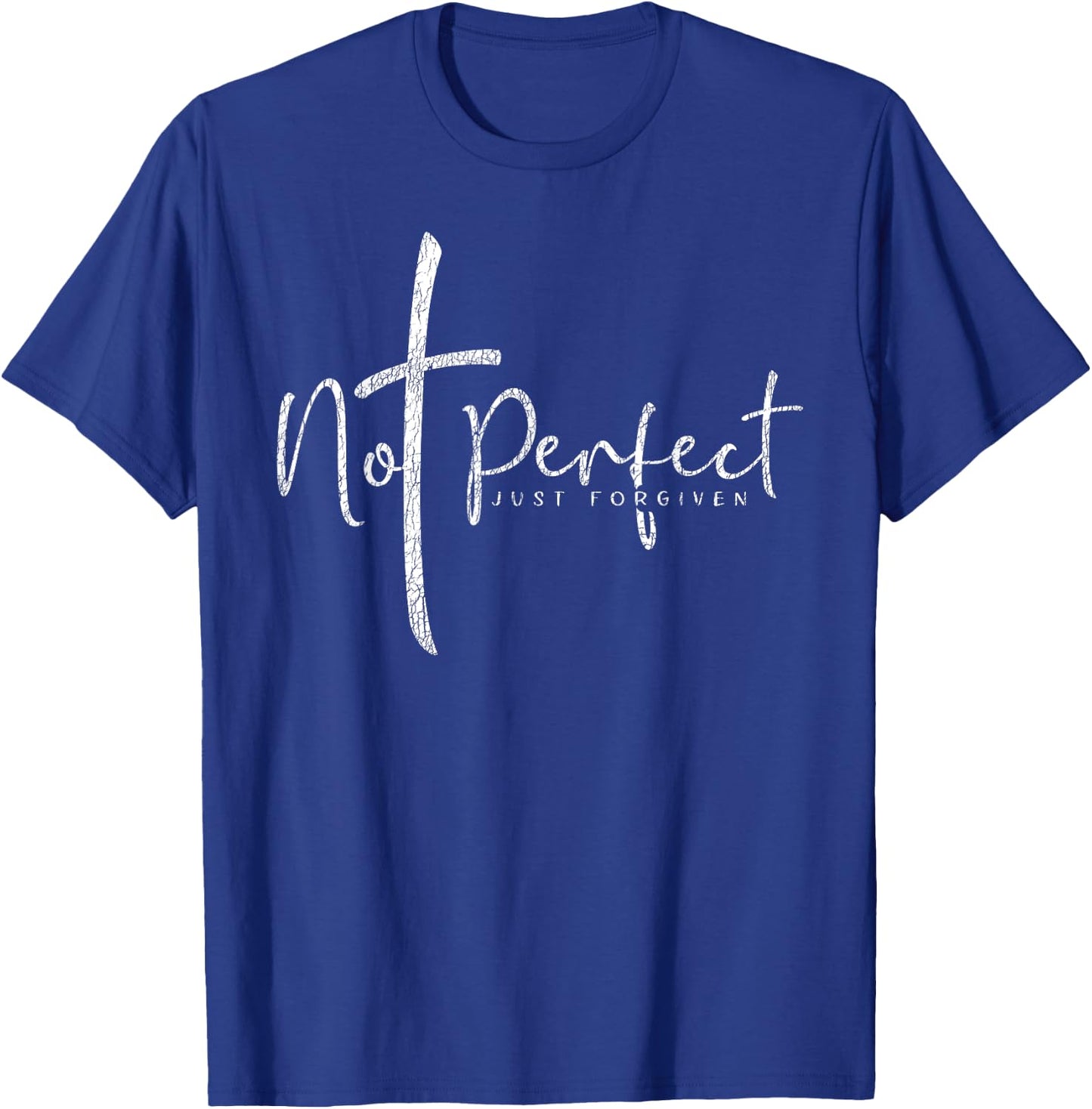 Christian Not Perfect Just Forgiven Men's and Women's , black T-Shirt - T-Shirt | Royal