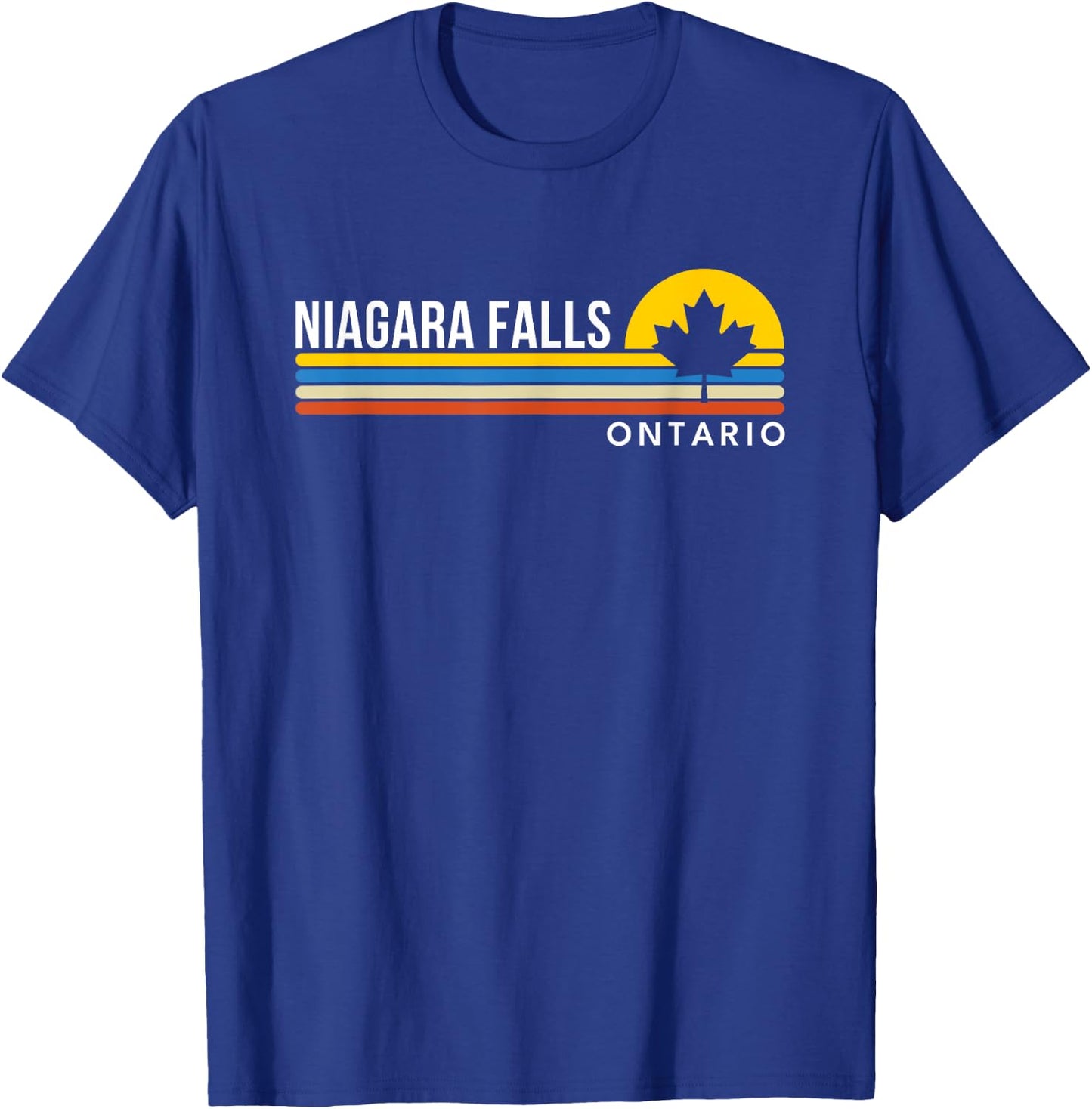 Niagara Falls Canada Ontario Vintage Retro Souvenirs Maple T-Shirt - T-Shirt | Royal