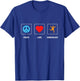 Kinesiologist Physiologist Doctor Peace Love Kinesiology T-Shirt - T-Shirt | Royal