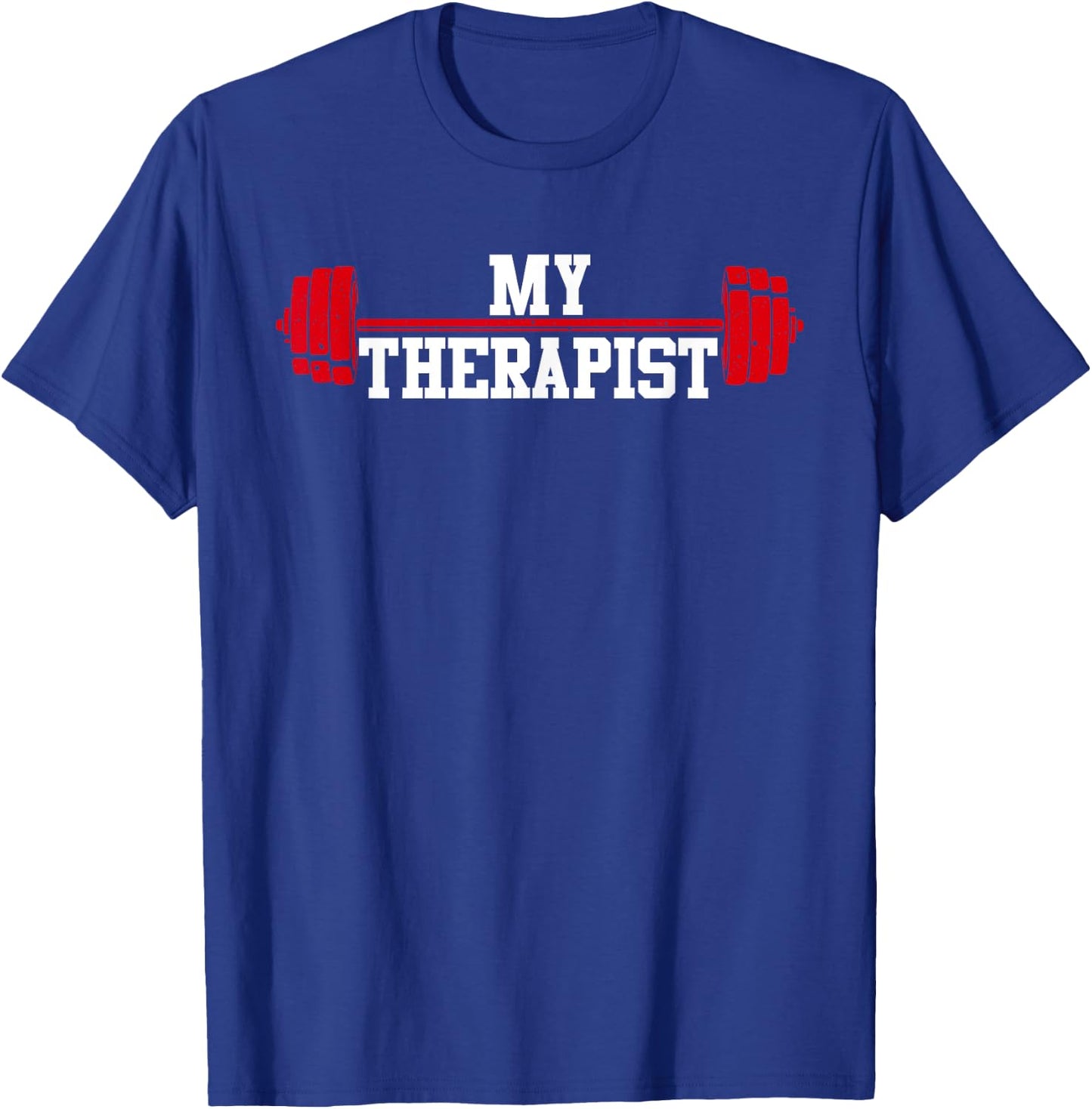 Funny Barbell Design Women Weight Lifting Gym Quote T-Shirt - T-Shirt | Royal