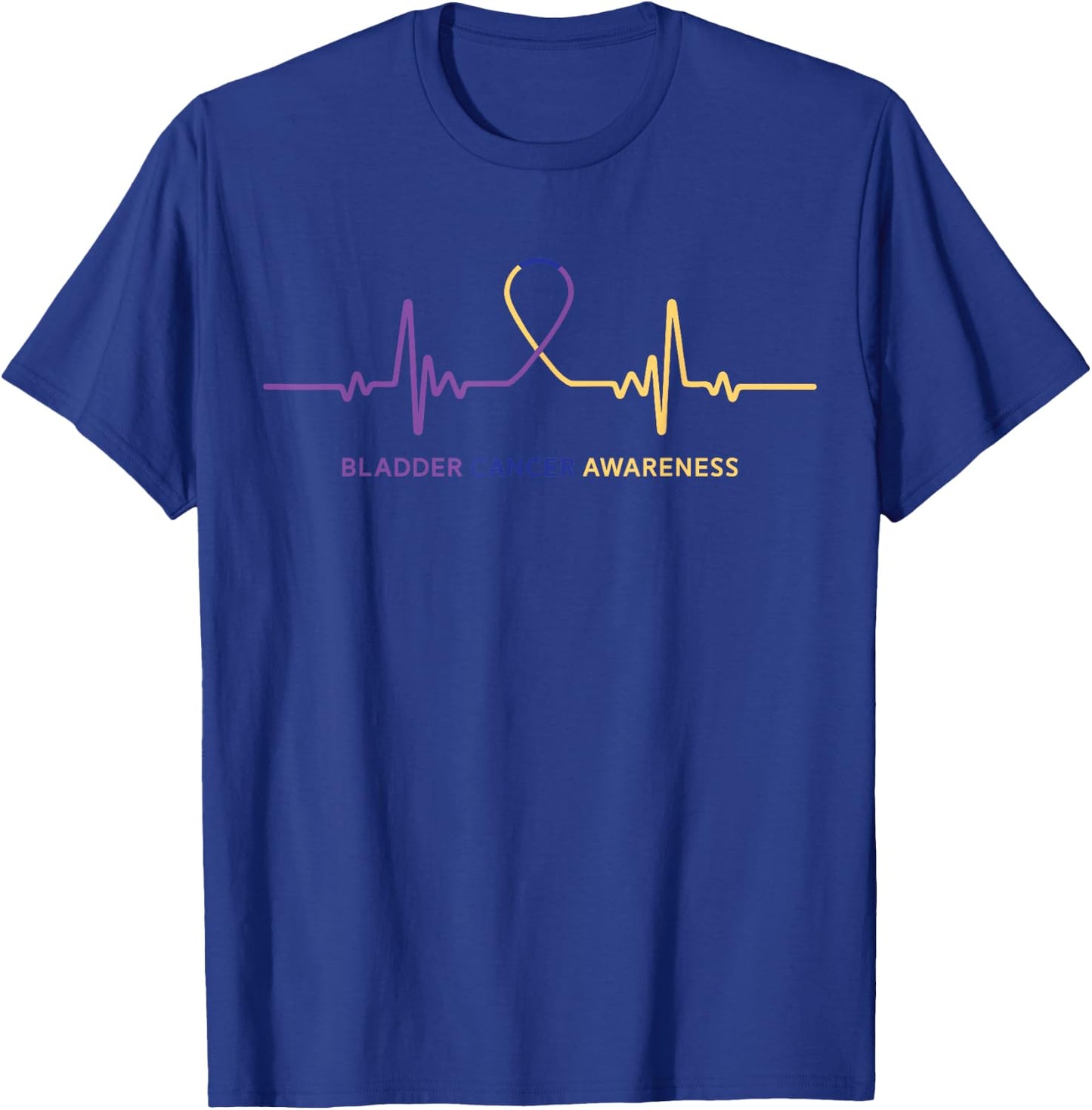Bladder Cancer T Shirts - Bladder Cancer Awareness - Black - Small - -Adults - Short Sleeve - Classic Fit - Cotton Blend - Cancer Awareness T-Shirt - T-Shirt | Royal