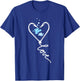 Cute - Fish Hook Heart Love Fishing T-Shirt - T-Shirt | Royal