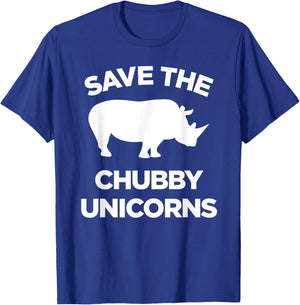 Save The Chubby Unicorns T-Shirt - T-Shirt | Royal
