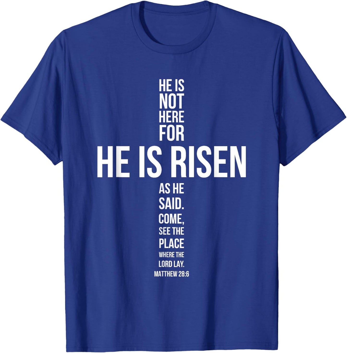 He Is Risen Sun Resurrection Easter Christian Men Women Kids T-Shirt - T-Shirt | Royal