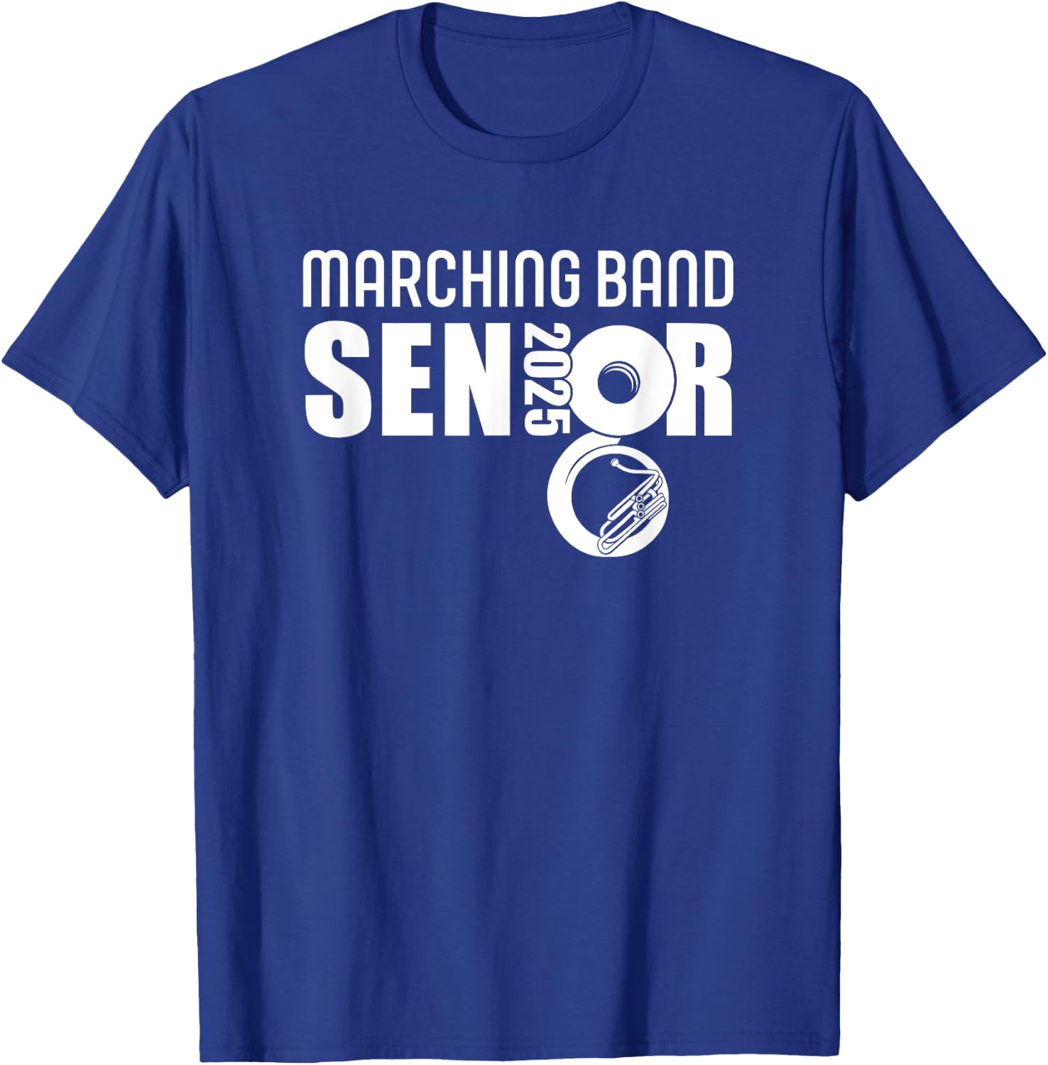 2025 Senior Sousaphone Class of 2025 Marching Band Tuba T-Shirt - T-Shirt | Royal