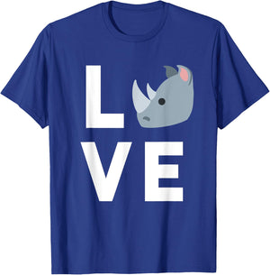 Cute I Love Rhinos | Funny Rhino Lover Kids Gift T-Shirt - T-Shirt | Royal