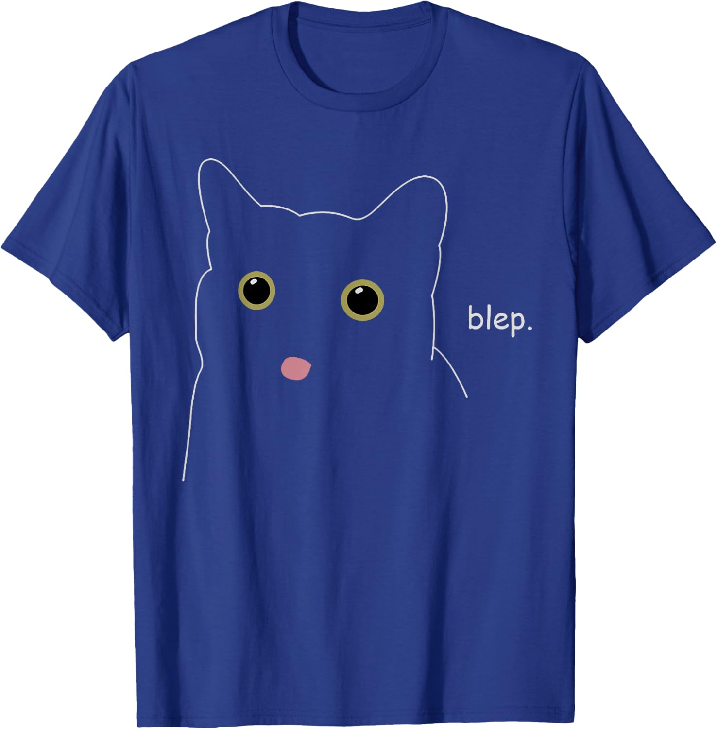 Cat Blep Men Women T-Shirt - T-Shirt | Royal