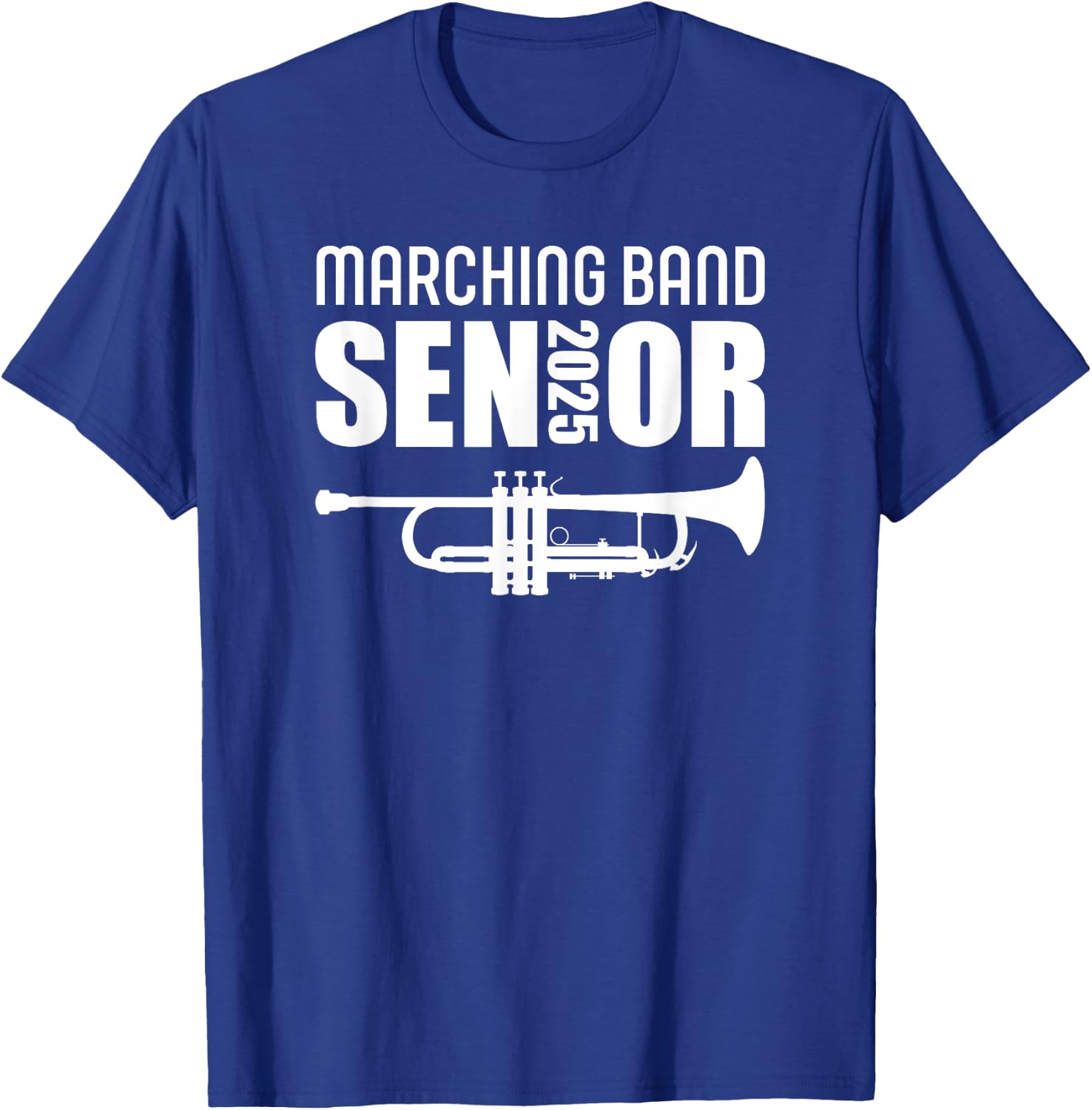 2025 Senior Trumpet Class of 2025 Marching Band Senior T-Shirt - T-Shirt | Royal