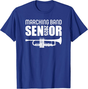 2025 Senior Trumpet Class of 2025 Marching Band Senior T-Shirt - T-Shirt | Royal