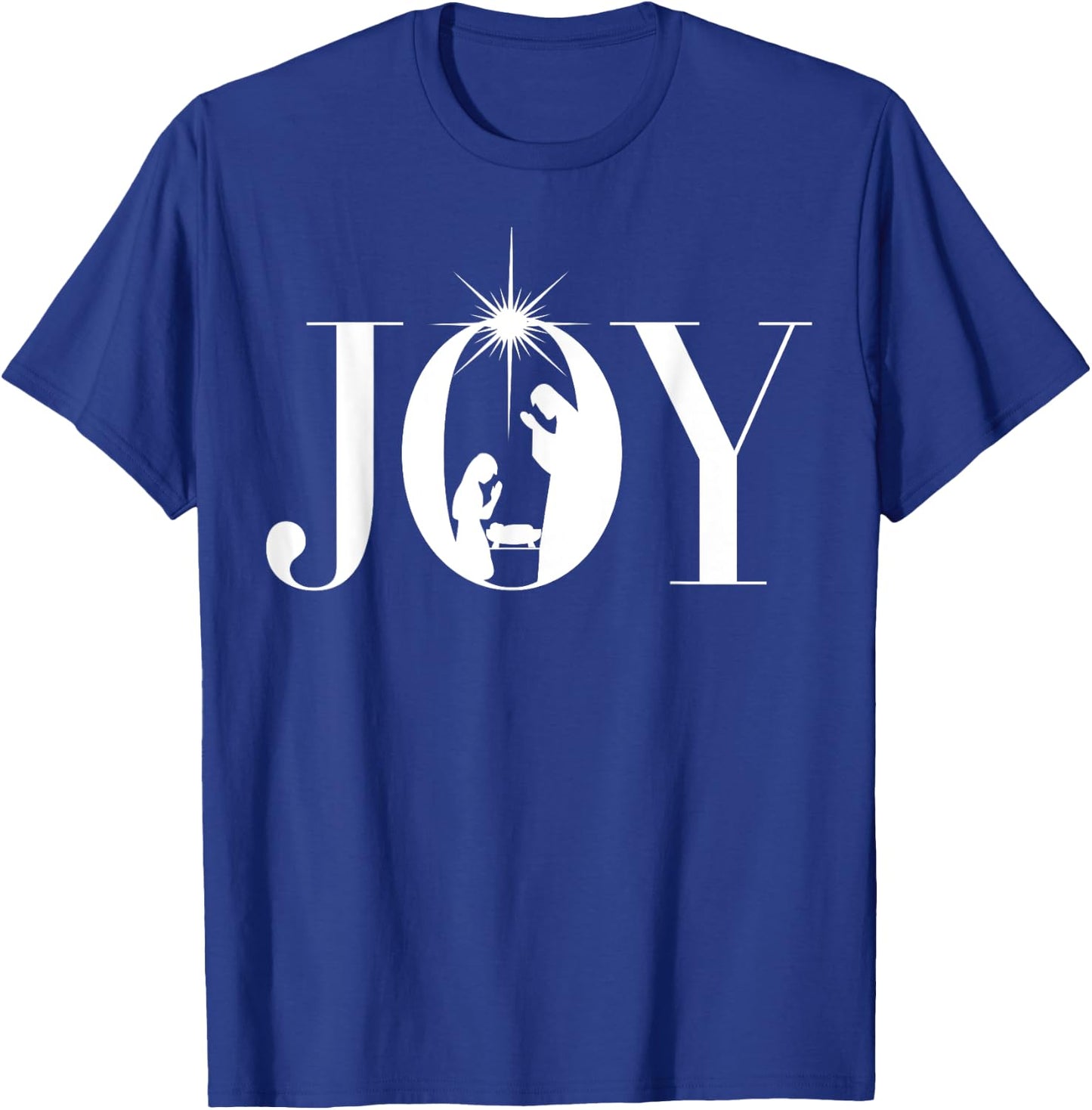 Christmas Nativity Christian Christmas Joy White T-Shirt - T-Shirt | Royal
