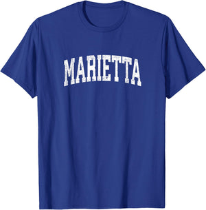 Marietta Ohio OH Vintage Athletic Sports Design T-Shirt - T-Shirt | Royal
