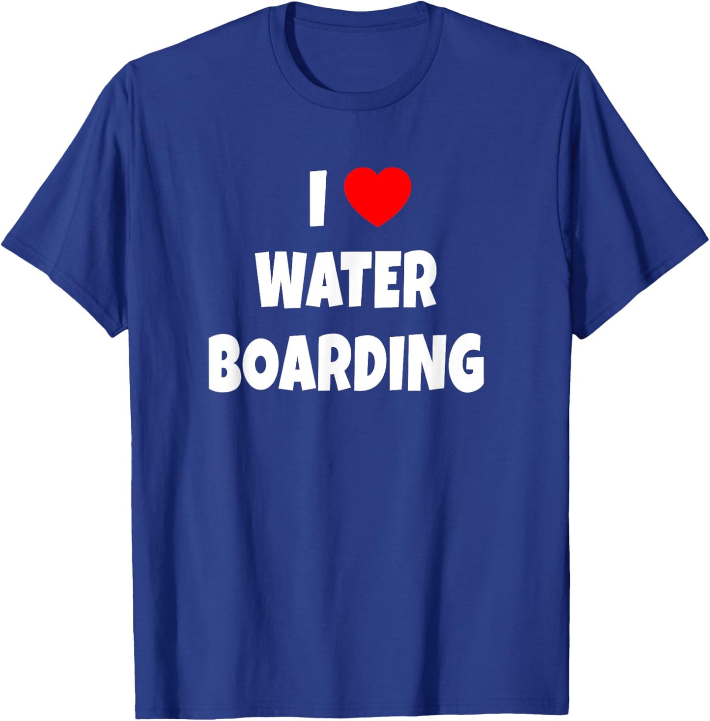 I Heart Waterboarding T Shirt Surfing Water Boarding Fan T-Shirt - T-Shirt | Royal