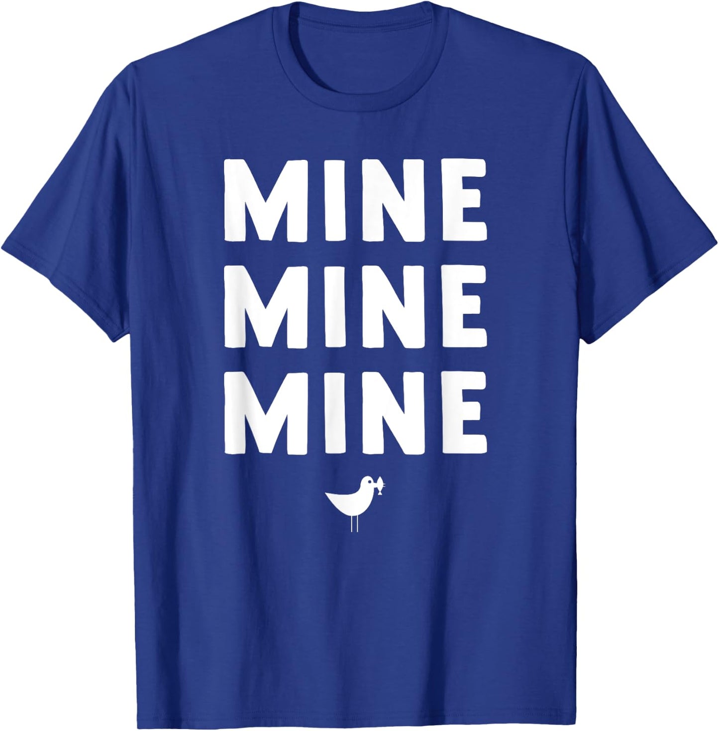 MINE MINE MINE Gull with Fish T-Shirt - T-Shirt | Royal