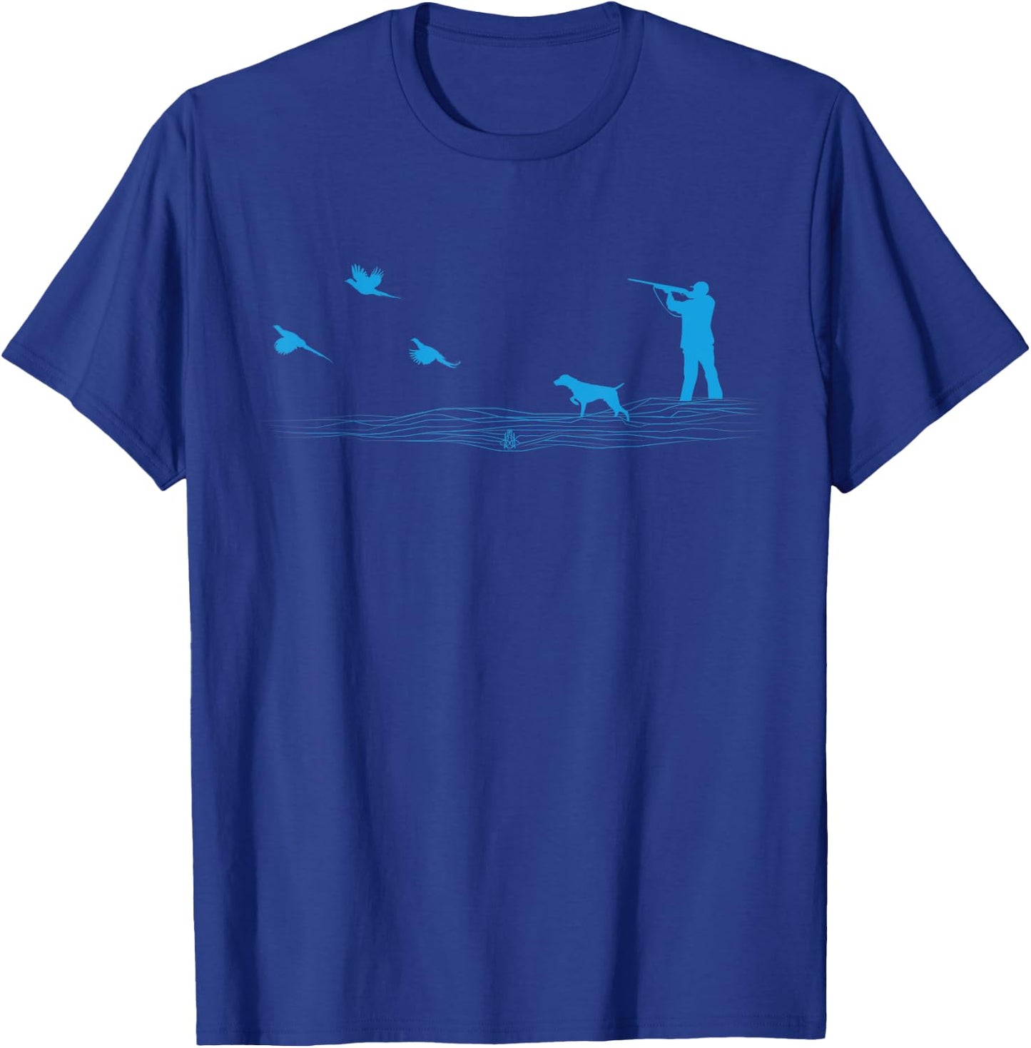 Flying Pheasant Graphic Upland Bird Hunter Dog Hunting T-Shirt - T-Shirt | Royal