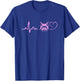 Yorkshire Terrier Dog Lover Yorkie Heartbeat T-Shirt - T-Shirt | Royal