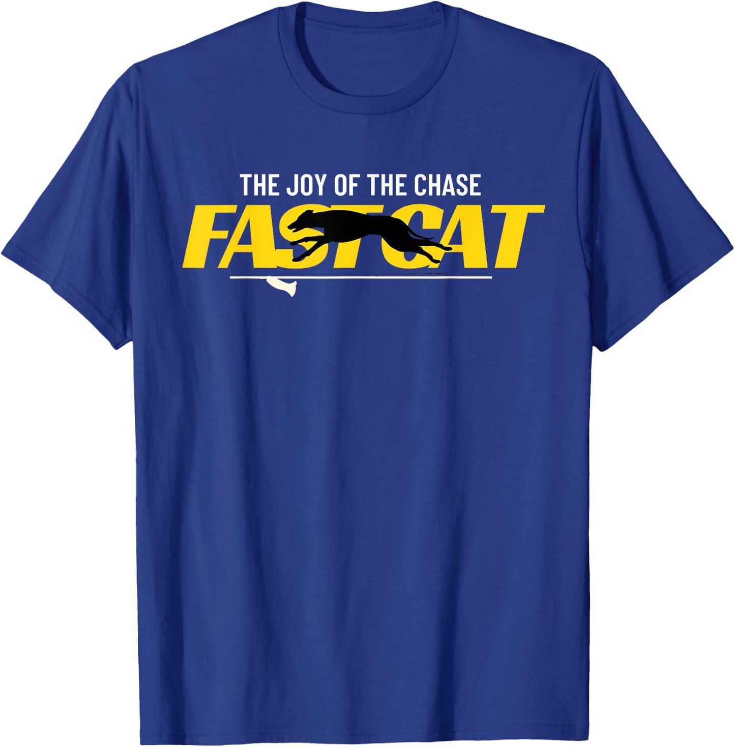 Funny Vintage Fast Cat Dog Sport Men Women Kids T-Shirt - T-Shirt | Royal