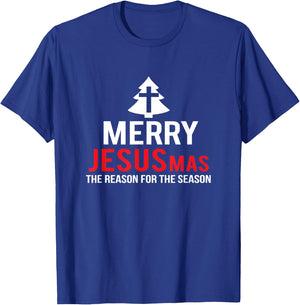 Merry JESUSmas THE reason for the season funny Christmas T-Shirt - T-Shirt | Royal