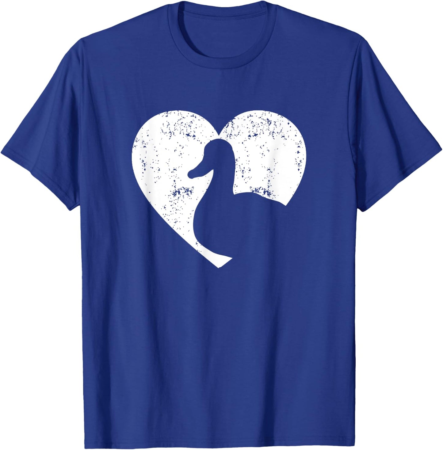 Animal Duck Heart Valentines Day Women Girls T-Shirt - T-Shirt | Royal