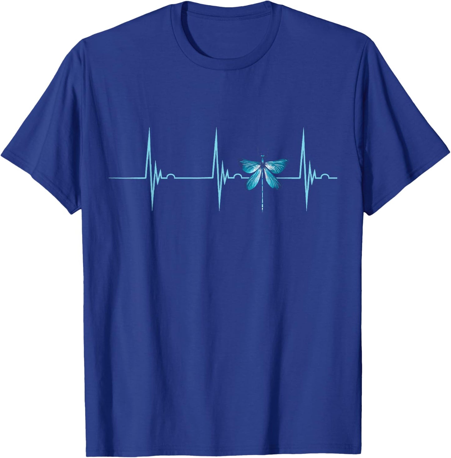 Dragonflies Nature Insect Heartbeat EKG Pulse Dragonfly T-Shirt - T-Shirt | Royal