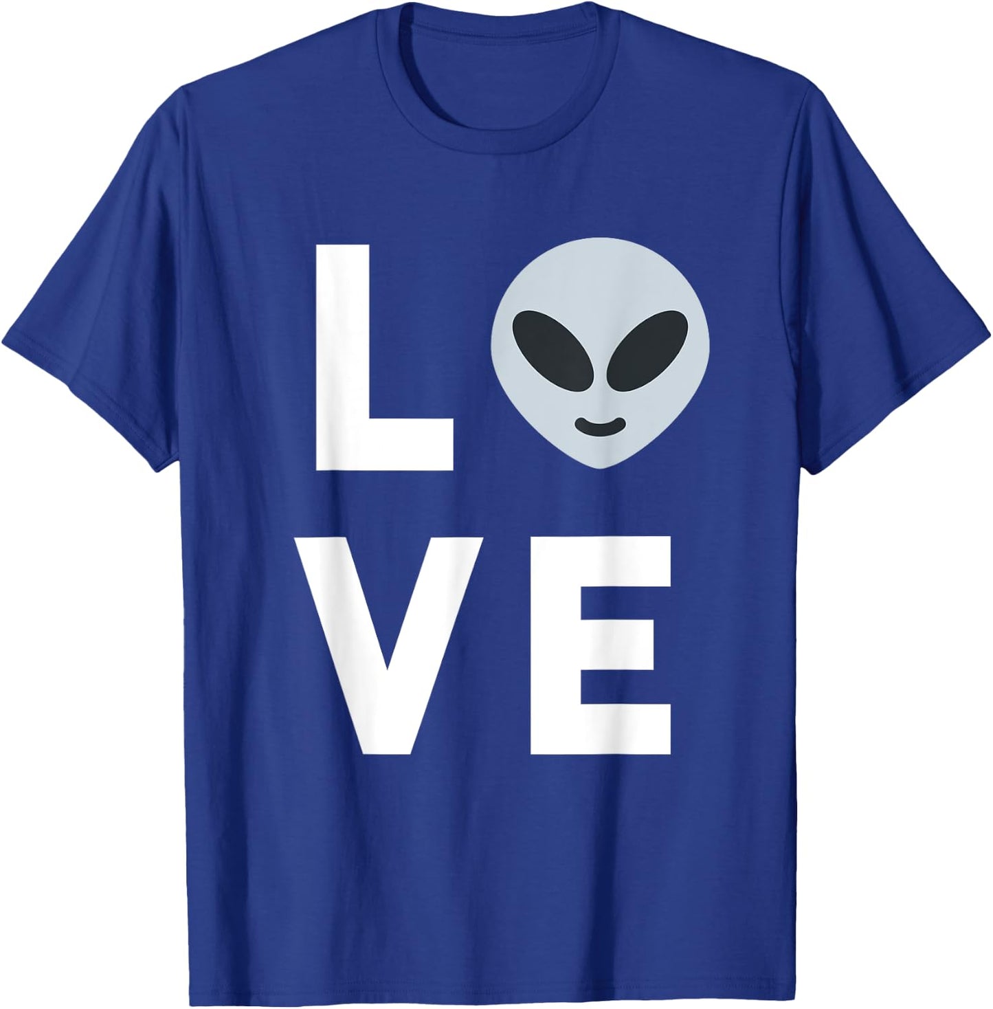 Cute Alien Face | I Love Aliens UFO Kids Gift Ideas T-Shirt - T-Shirt | Royal