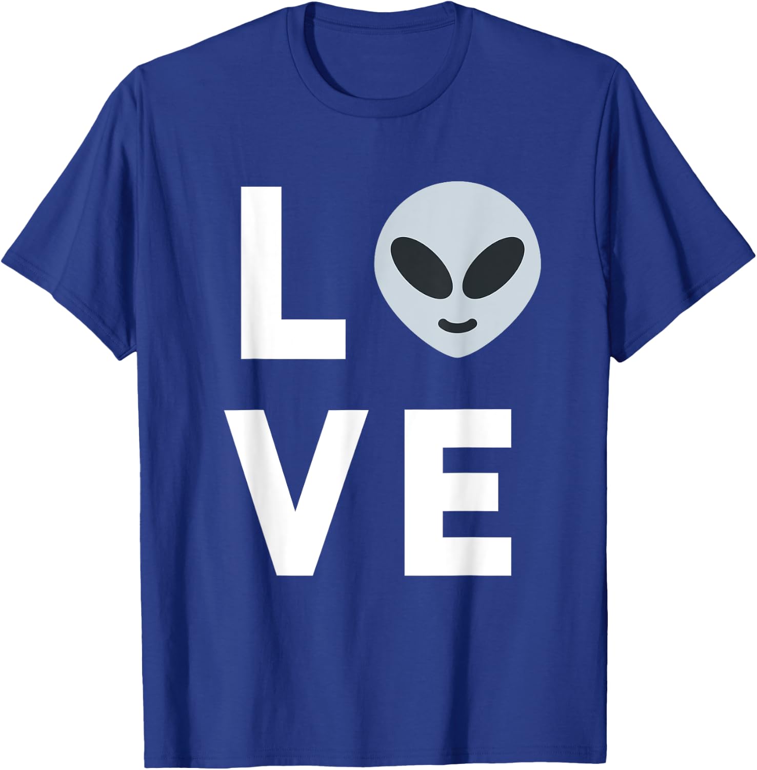 Cute Alien Face | I Love Aliens UFO Kids Gift Ideas T-Shirt - T-Shirt | Royal