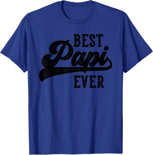 Papi Gifts From Grandkids Best Papi Ever Father's Day T-Shirt - T-Shirt | Royal