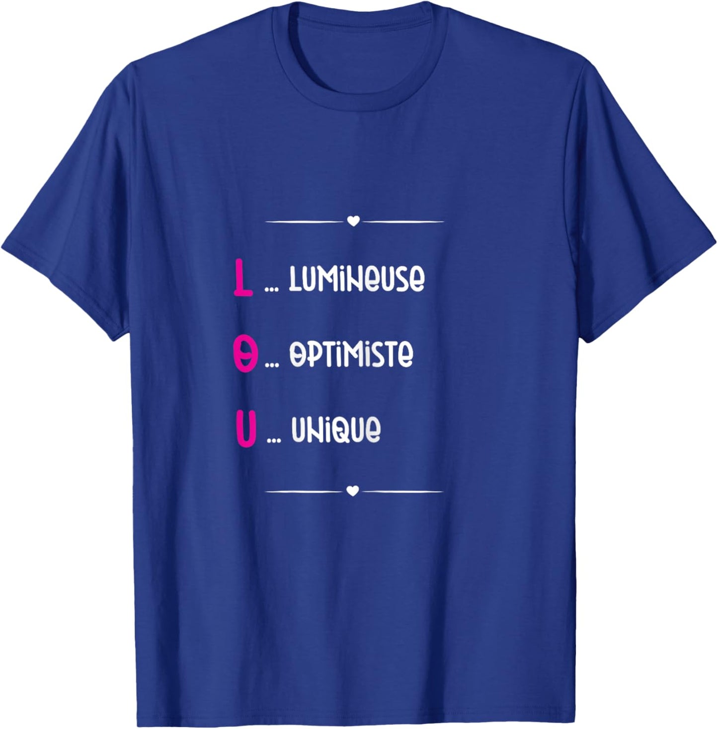 Lou Prenom Personnalisé Femme Cadeau Prenom Lou Girls' , Black T-Shirt - T-Shirt | Royal