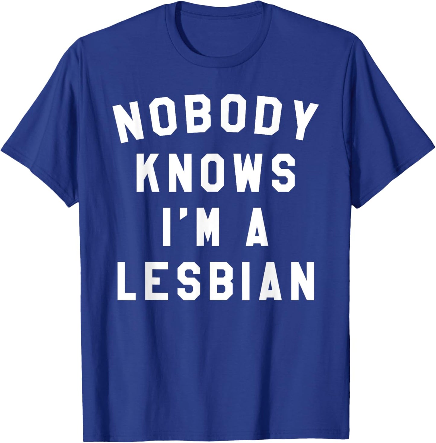 Nobody Knows I'm A Lesbian Queer T-Shirt - T-Shirt | Royal