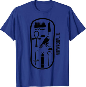 Name of Tutankhamun in the Hieroglyphs Cartridge of King Pharaoh , grey, S T-Shirt - T-Shirt | Royal
