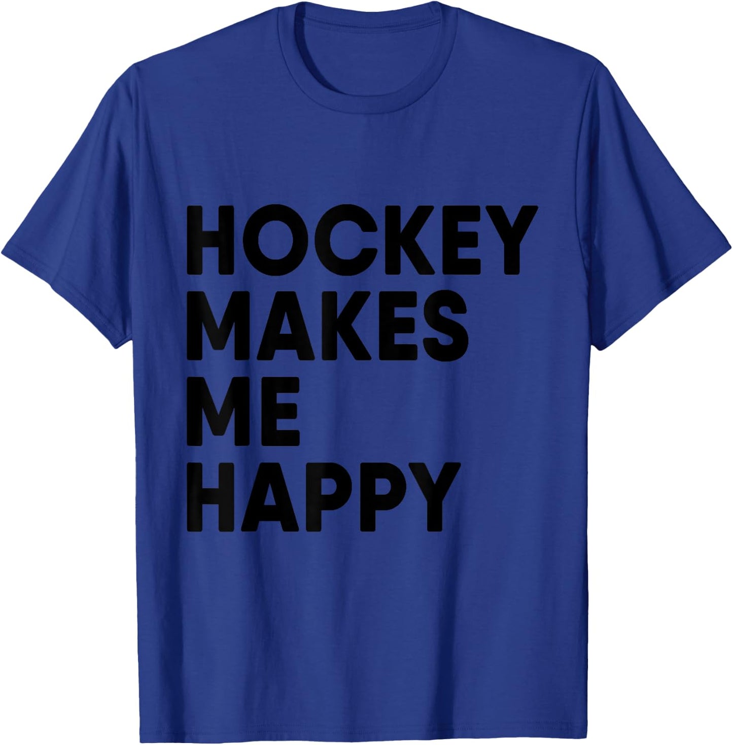 Hockey Makes Me Happy Ice Hockey Boy T-Shirt - T-Shirt | Royal