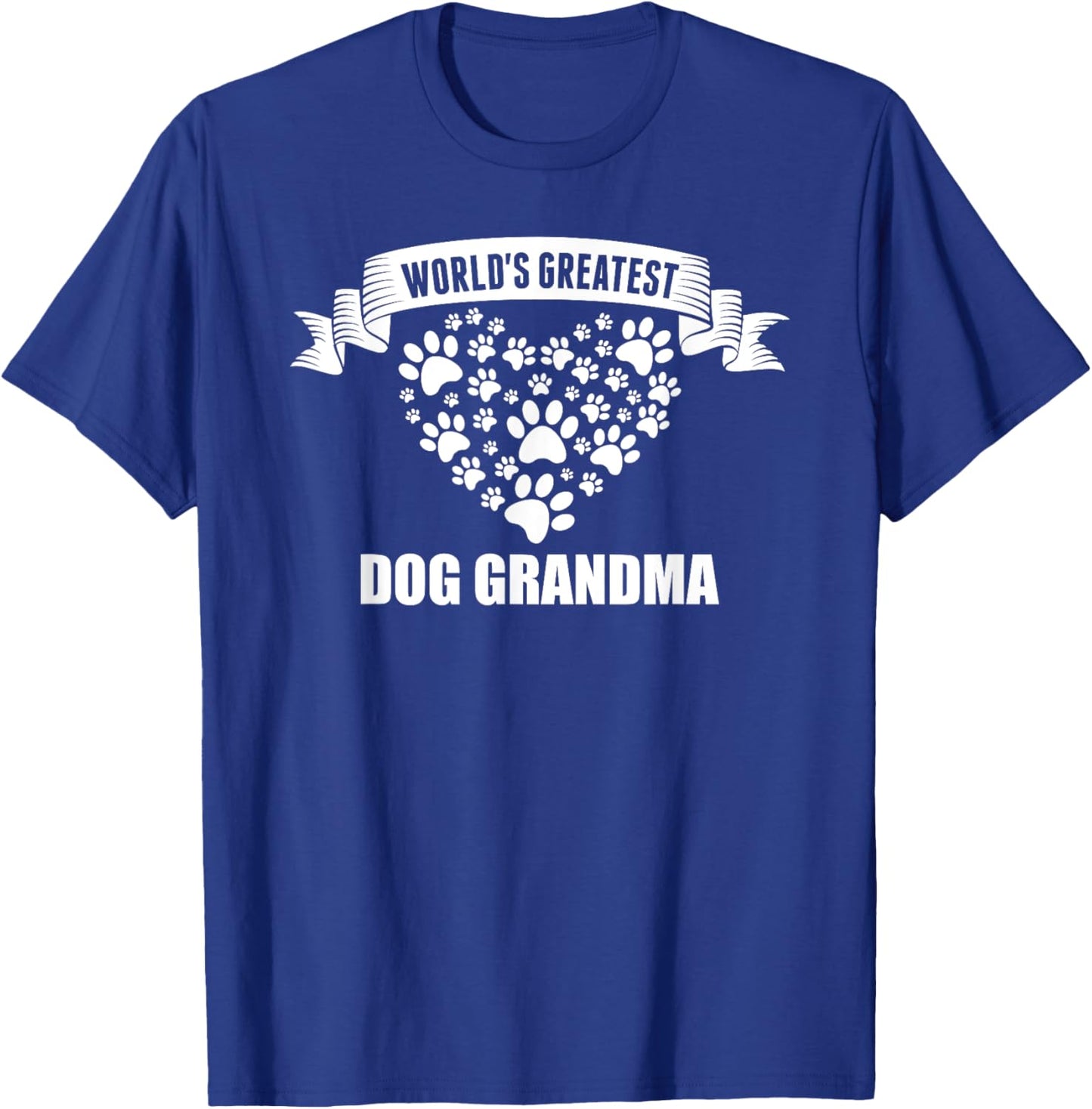 World's Greatest Dog Grandma Fur Babies Paws T Shirt Women Girls Kids T-Shirt - T-Shirt | Royal