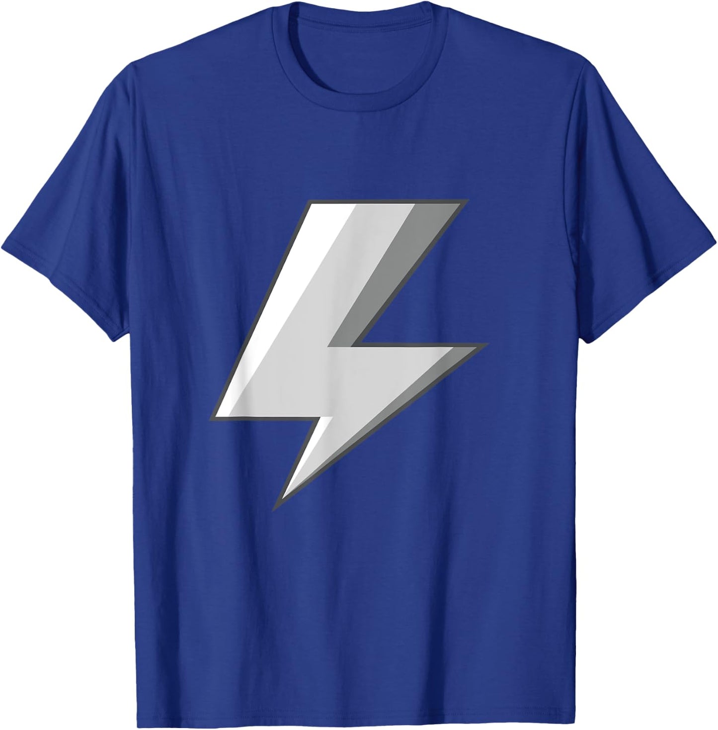 Lightning Bolt White Grey Easy Halloween Costume T-Shirt - T-Shirt | Royal