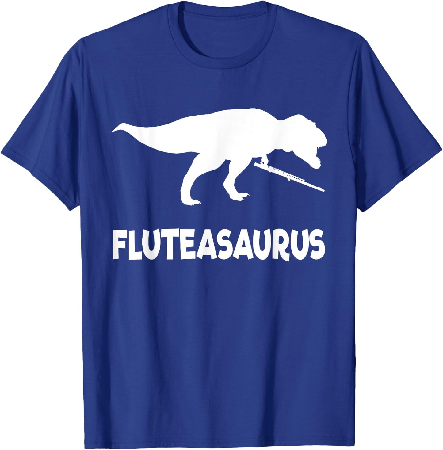 Funny Fluteasaurus Flute Dinosaur (Flute Shirt) T-Shirt - T-Shirt | Royal