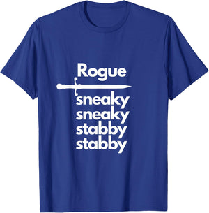 Rogue Sneaky Sneaky Stabby Stabby T-Shirt - T-Shirt | Royal