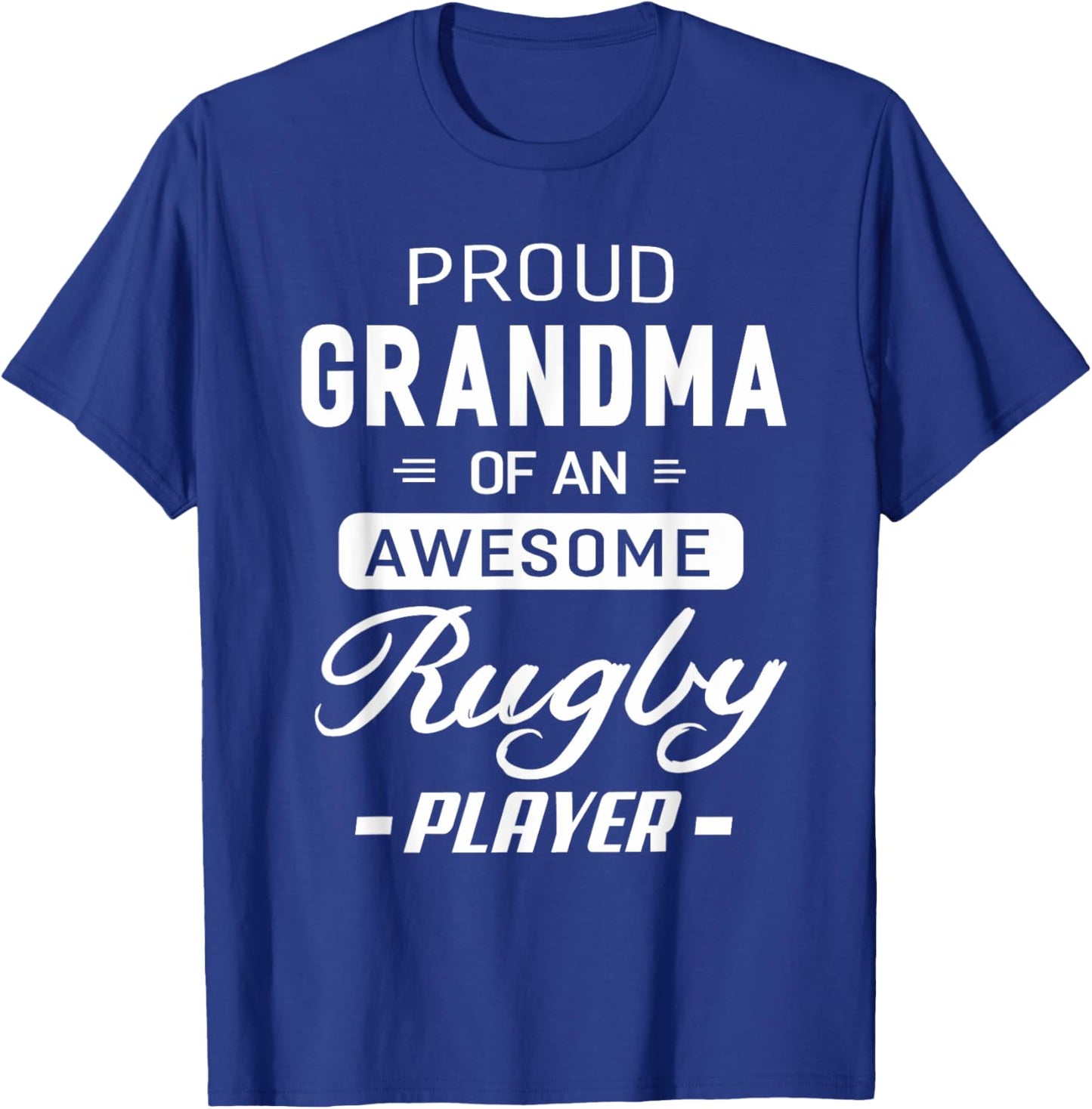 Proud Grandma Rugby Awesome Rugby Player Grandmother Gift T-Shirt - T-Shirt | Royal