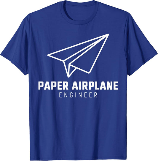 Funny Paper Airplane T-Shirt - T-Shirt | Royal
