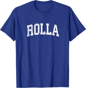 Rolla Missouri MO Vintage Athletic Sports Design T-Shirt - T-Shirt | Royal