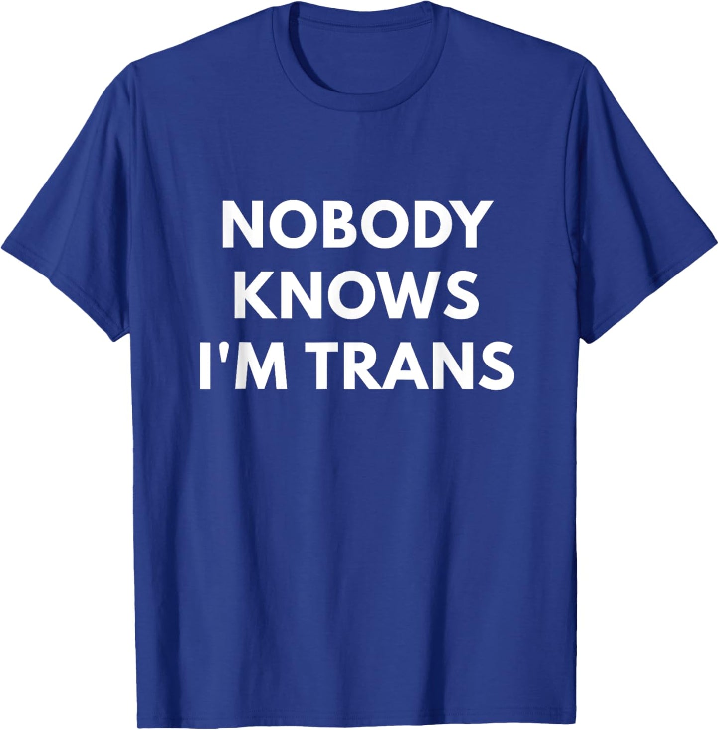 Nobody Knows I'm Trans - Transgender Rights shirts T-Shirt - T-Shirt | Royal