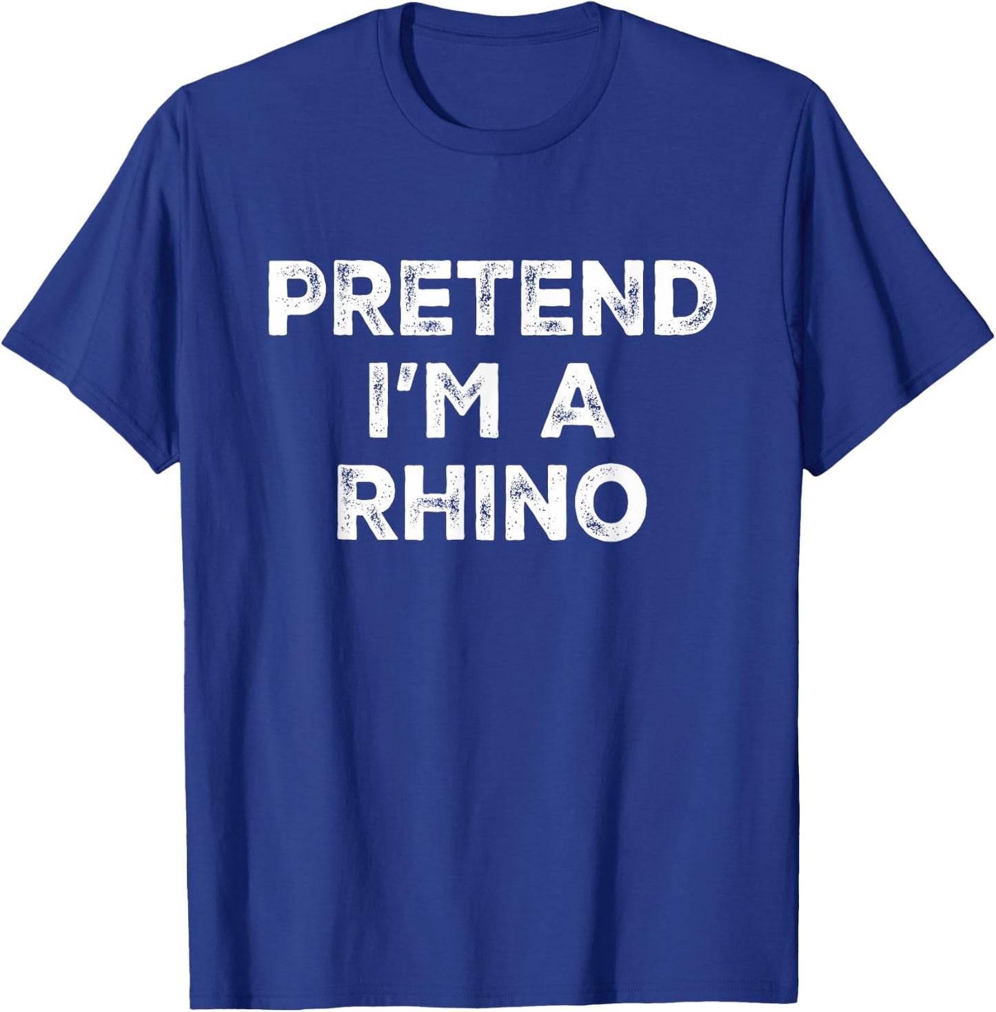 Pretend I'm A Rhino Lazy Halloween Costume T-Shirt - T-Shirt | Royal
