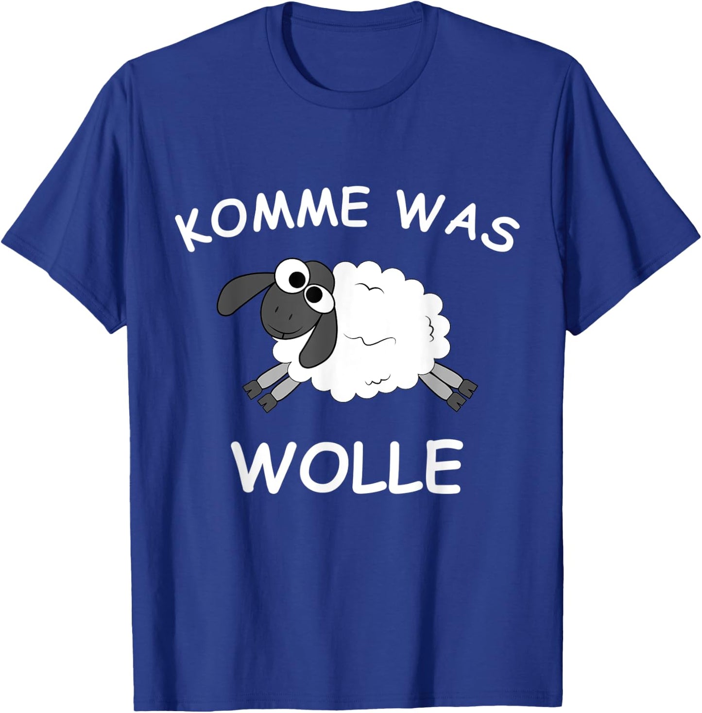 Lustiges Schaf Motiv mit Spruch - Komme was Wolle T-Shirt - T-Shirt | Royal