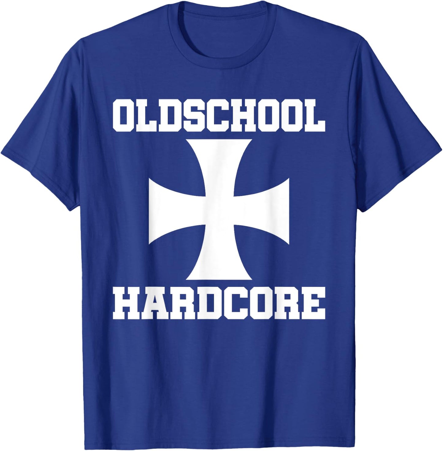 Hardcore Iron Cross Biker WWHC Oldschool T-Shirt - T-Shirt | Royal